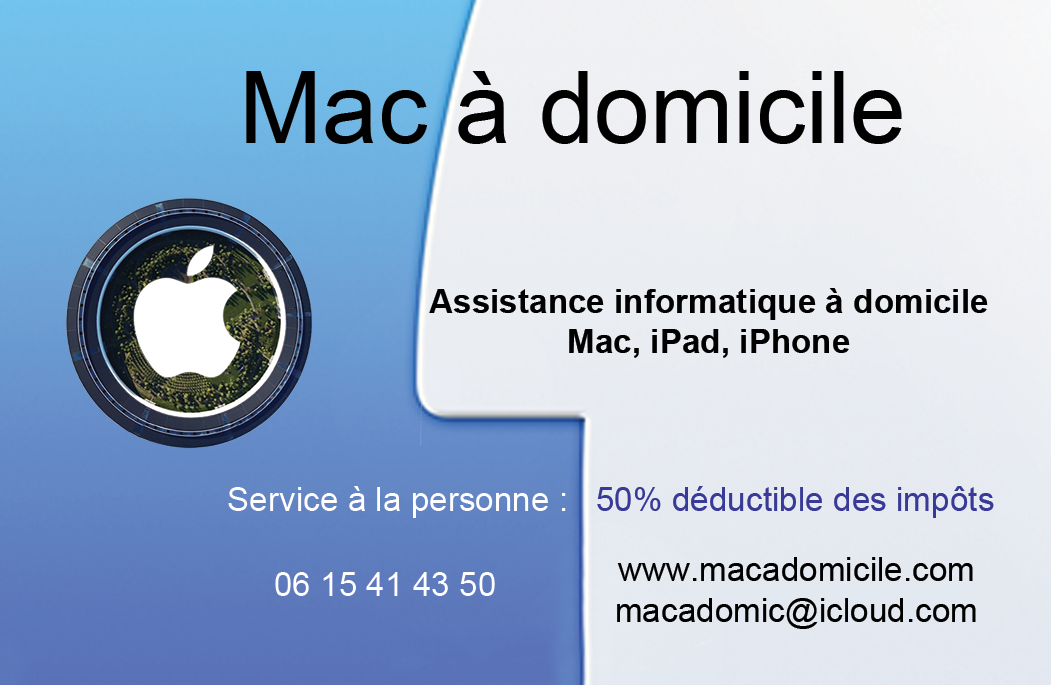 Mac à domicile - Contact